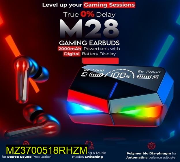 M28 Wireless Earbuds, Black