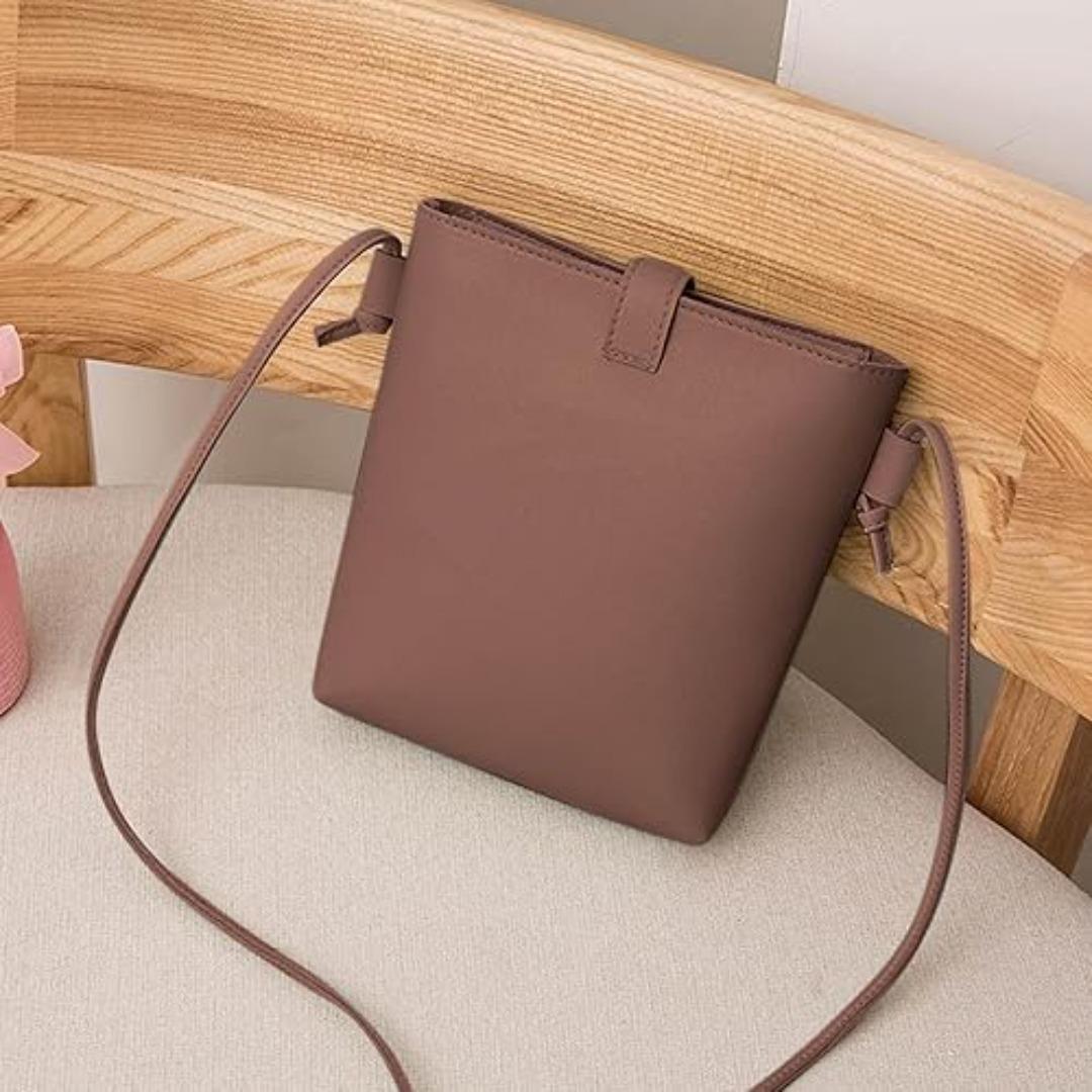 Mini Brown Crossbody Bag for Girls - 1 Pc
