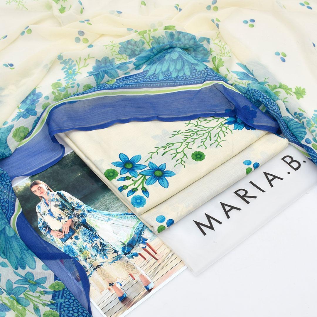 3 Pcs Women's Unstitched Printed Suit