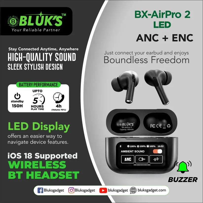 BX-AirPro 2 ANC & ENC Working With LED Display