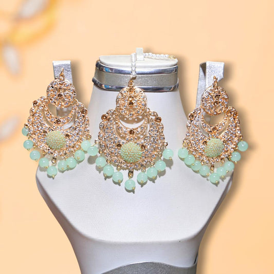 Fancy Gold Plated Crystal Earrings