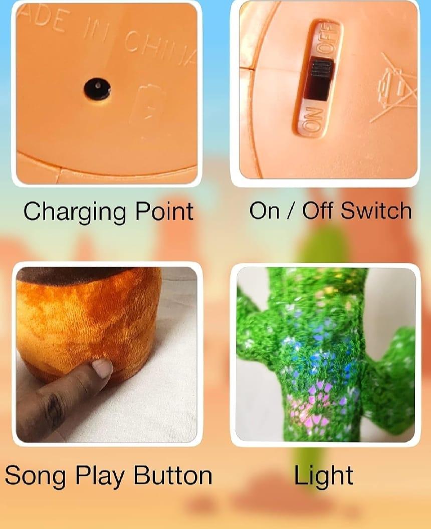 Electric Drive Dancing Cactus Plush Toy for Boys and Girls