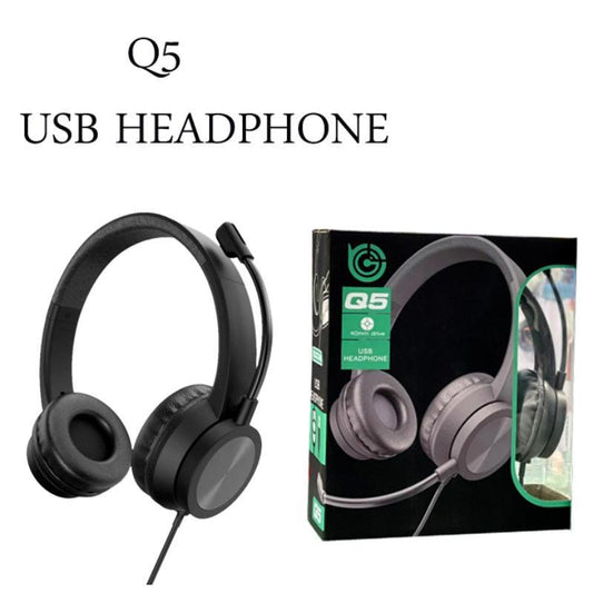 Q5 USB Wired Headphone with Microphone