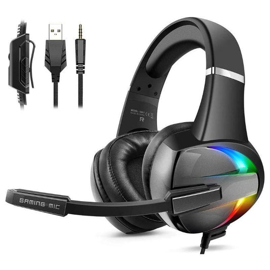 BEEXCELLENT GM-7 RGB Gaming Headset – 7.1 Surround Sound | Noise-Cancelling Mic | LED Lights