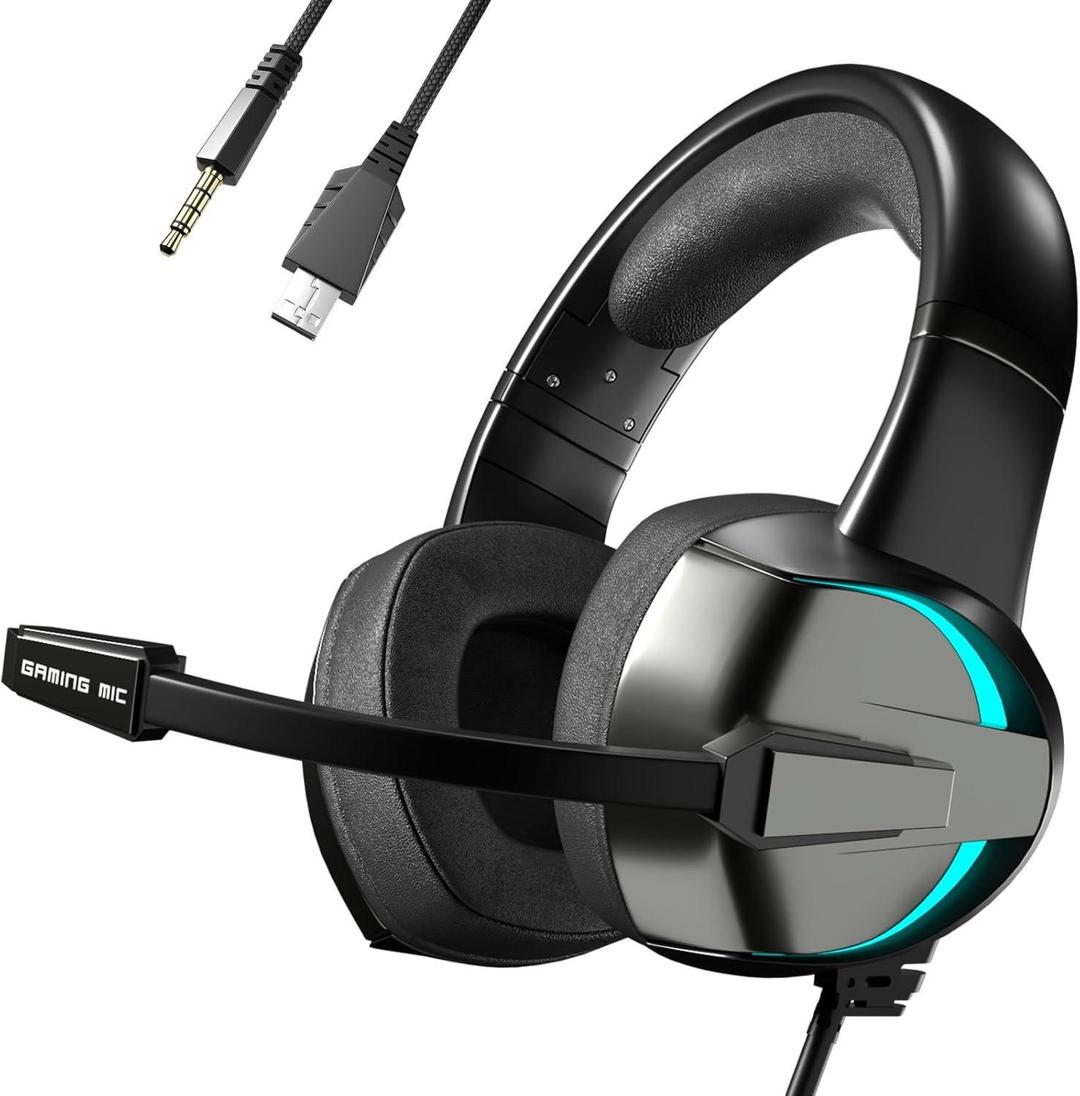 BEEXCELLENT GM-7 RGB Gaming Headset – 7.1 Surround Sound | Noise-Cancelling Mic | LED Lights