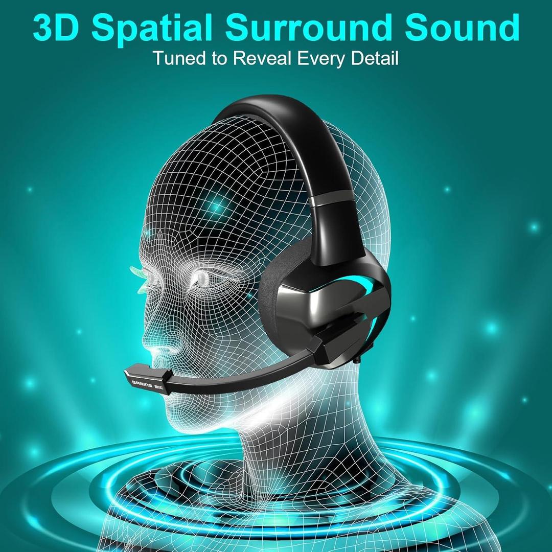 BEEXCELLENT GM-7 RGB Gaming Headset – 7.1 Surround Sound | Noise-Cancelling Mic | LED Lights