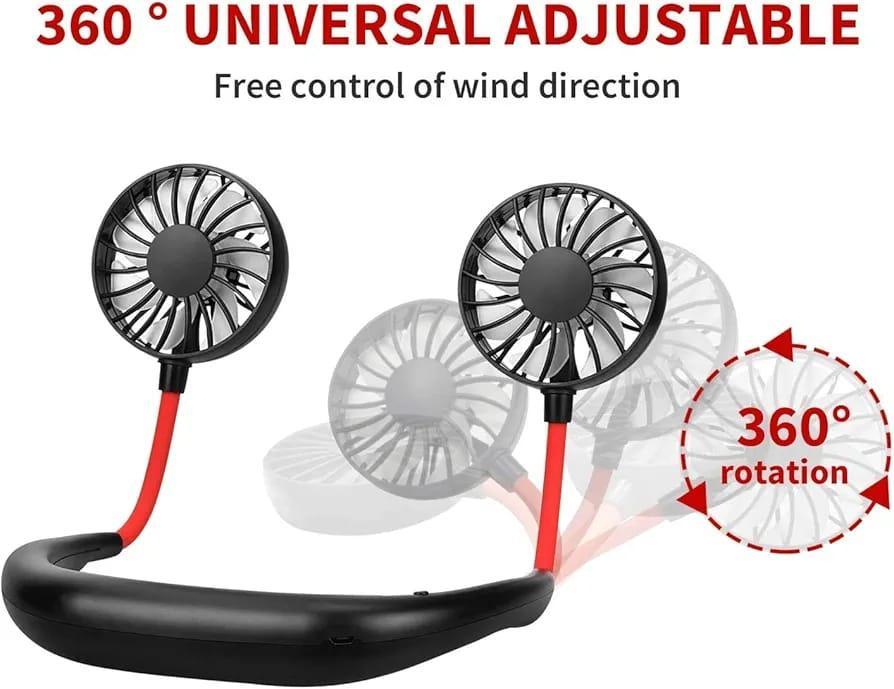 Portable White Neck Fan – 1 Pc, Foldable Design for Ultimate Comfort