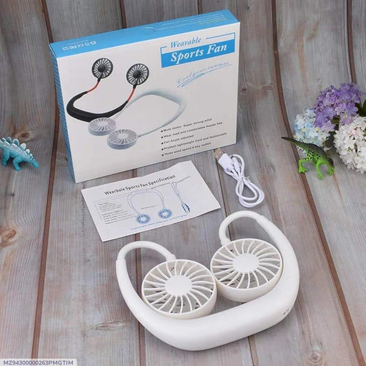 Portable White Neck Fan – 1 Pc, Foldable Design for Ultimate Comfort