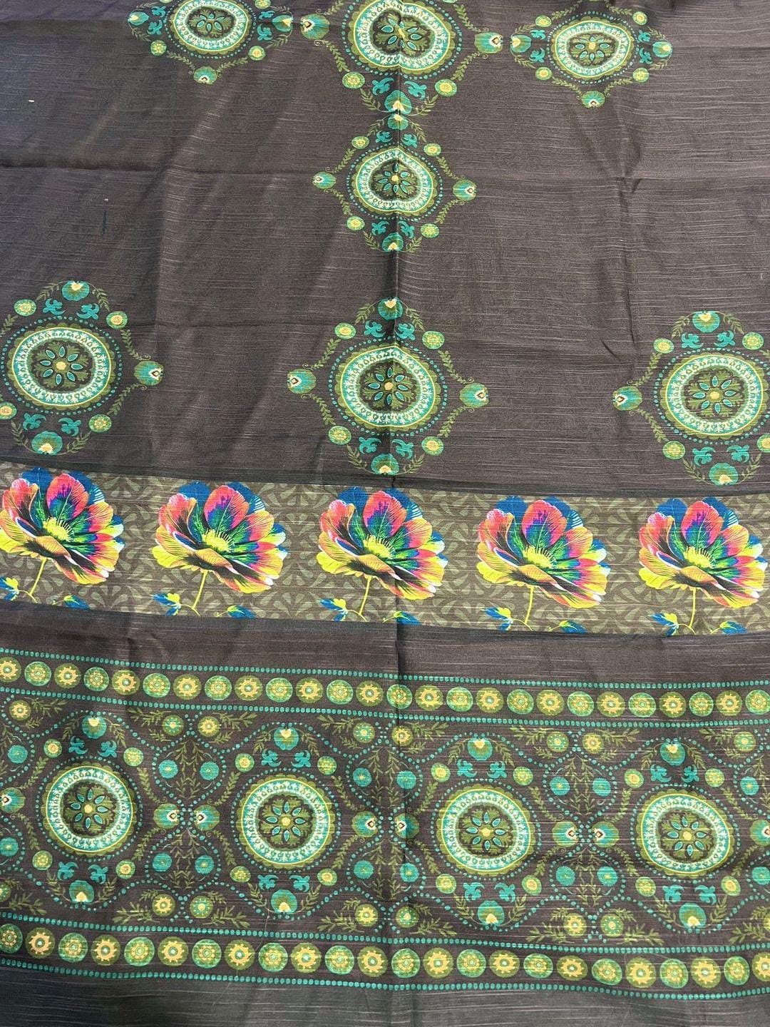 3 Pcs Women's Unstitched Embroidered Suit