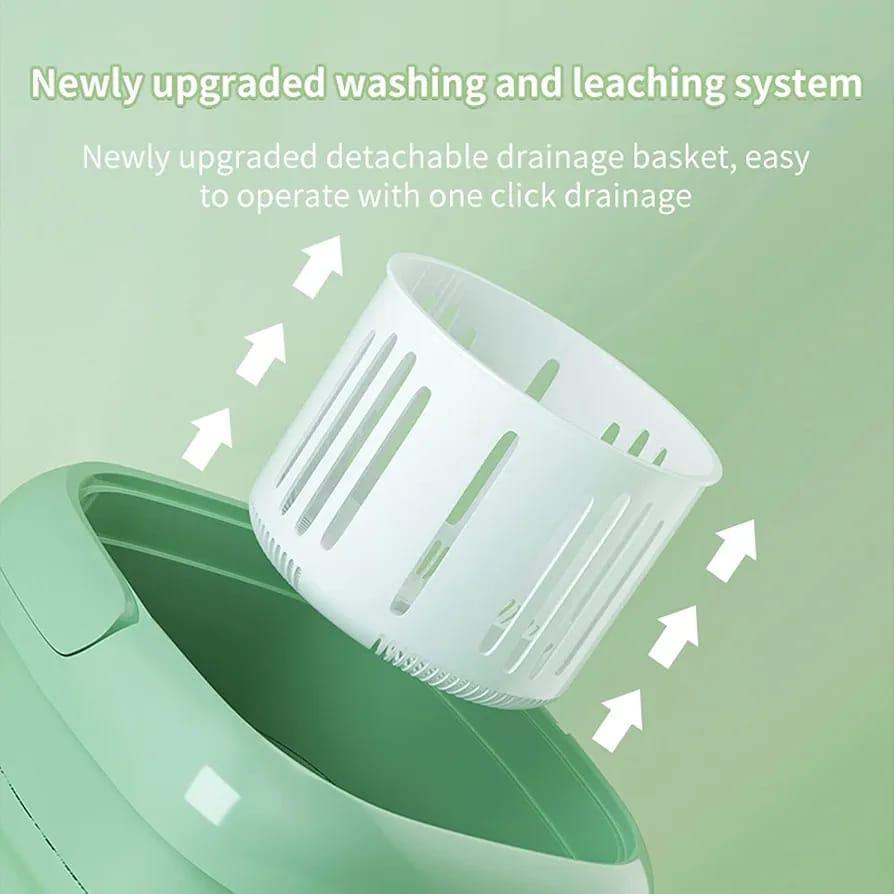 Green Portable Mini Washing Machine - 1 Pc Compact Laundry Solution